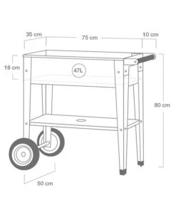 Herstera Hochbeet Urban, Ca. B85/H80/T50 Cm -Biohort || Vitavia || Elho Verkaufsgeschäft 6703482 WE BG 002 Hochbeet