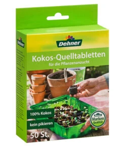 Dehner Kokos-Quelltabletten, 50 Stk.