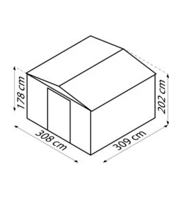 Globel Gerätehaus Somnium 1010, Ca. B308/H202/T309 Cm -Biohort || Vitavia || Elho Verkaufsgeschäft 6882179 WE DE 001 Somnium andereMasse