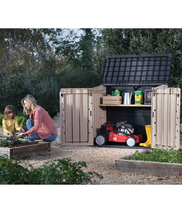 Keter Aufbewahrungsbox Store It Midi, Beige, 880 Liter, Ca. B132/H113,5/T71,5 Cm 8 Keter Aufbewahrungsbox Store It Midi, Beige, 880 Liter, Ca. B132/H113,5/T71,5 Cm – Bild 6