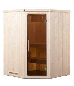 Weka Ecksauna Kiruna Mit Glastür, Inkl. Bio-Ofen