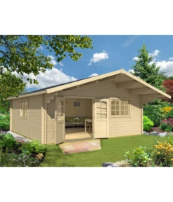 Lasita Maja Blockbohlenhaus Zanzibar, Ca. B635/H306/T745 Cm -Biohort || Vitavia || Elho Verkaufsgeschäft 6915847 WE MO 001 LasitaMajaBlockbohlenhausZanzibar