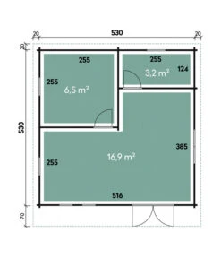 Wolff Finnhaus Gartenhaus Kiruna G XL, Ca. B570/H254/T620 Cm -Biohort || Vitavia || Elho Verkaufsgeschäft 6930986 WE DE 001 FinnhausBBHKirunaG