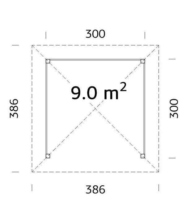 Palmako Pavillon Betty, Ca. B386/H323/T386 Cm 5 Palmako Pavillon Betty, Ca. B386/H323/T386 Cm – Bild 3
